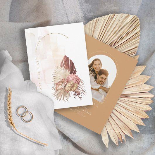 Boho Oasis結婚の写真テンプレートID959 セーブザデート