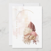 Boho Oasis結婚の写真テンプレートID959 セーブザデート (正面)