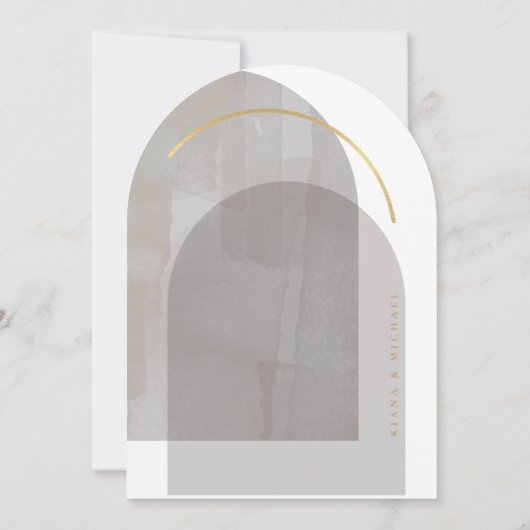 Boho Oasis結婚のArch ID959 招待状 (裏面)