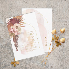 Boho Oasis結婚のID959 出欠カード