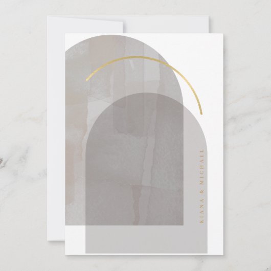 Boho Oasis結婚のID959 招待状 (裏面)