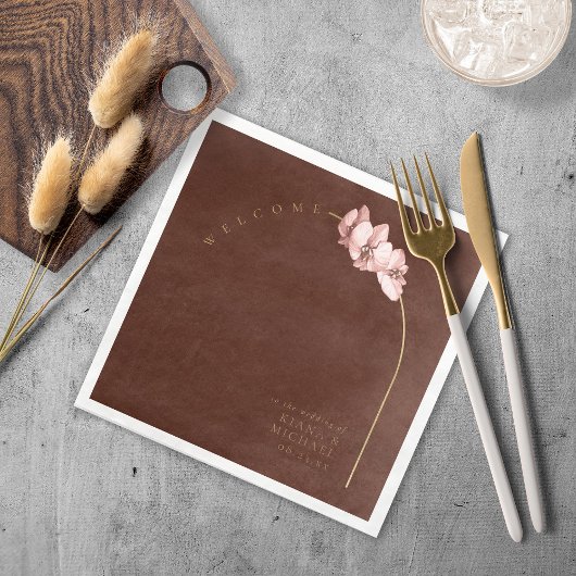 Boho Oasis Orchid Arch結婚's Welcome ID959