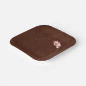 Boho Oasis Orchid Arch結婚's Welcome ID959 ペーパープレート (傾斜あり)