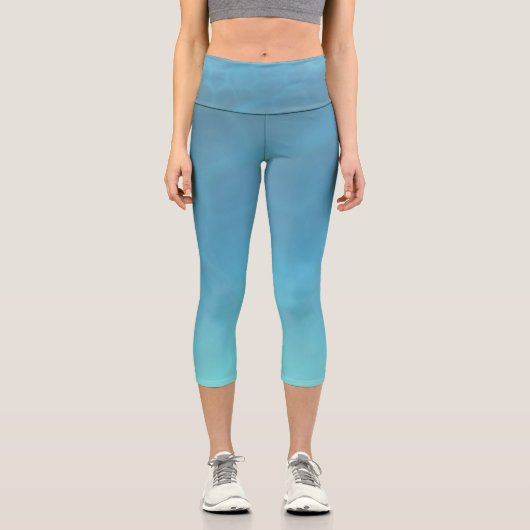 Boho Ocean High Waisted Capris カプリレギンス (正面)