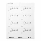 Boho Ohモダン何おもしろい長方形ギフト ラベル (フルシート)