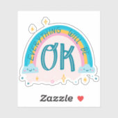 BOHO OKレインボーピンクパープル |ダイカットのシール シール (シート)