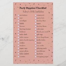 boho oldバラ誕生日パーティー用品チェックリスト