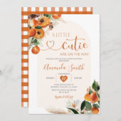 Boho Orange少しかわいこちゃんが途中トロピカル 招待状 (正面/裏面)