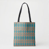 Boho Orange and turquoise Tribal Inspired  トートバッグ (正面)