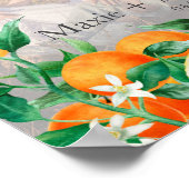 Boho Orange Blossomの結婚Welcome Photo ポスター (角)
