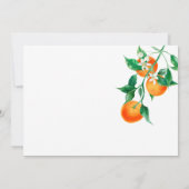 Boho Orange Blossom 結婚's You サンキューカード (裏面)