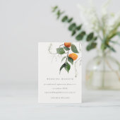 Boho Orange Blossom Botanicalのサ結婚イト エンクロージャーカード (スタンド正面)