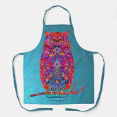 Boho Owlエプロンカラフル:キッチンの創造性 エプロン (正面)