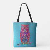Boho Owlトート:ア鮮やかート – 毎日のスタイル トートバッグ (裏面)