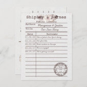 Boho Owl Feather Libraryカード日付の保存 | 案内ポストカード (正面/裏面)