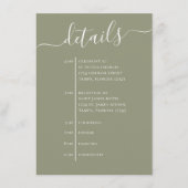 Boho Palmの葉植物的タイムラインQRコード詳細 エンクロージャーカード (正面)