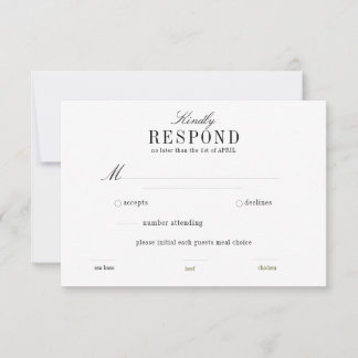 Boho Palm Leaf Greenery RSVP horizontal