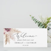 Boho Pampasのぶら下がった座席表のウェルカムヘッダー (スタンド正面)