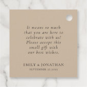 Boho Pampasスクリプト名Date'結婚s Thank You フェイバータグ (裏面)