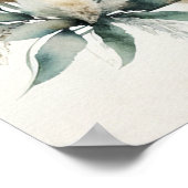 Boho Pampasセージ緑の赤ちゃんシャワー歓迎サイン ポスター (角)