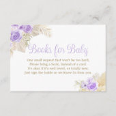 Boho Pampasバラガールシャワーブックリクエスト エンクロージャーカード (正面)