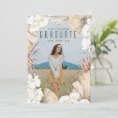 Boho Pampasモダン Grass大学院写真大学 案内状 (スタンド正面)