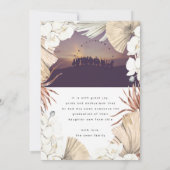 Boho Pampasモダン Grass大学院写真大学 案内状 (裏面)