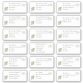 Boho Pampas個々の受信者名アドレス シール (正面)