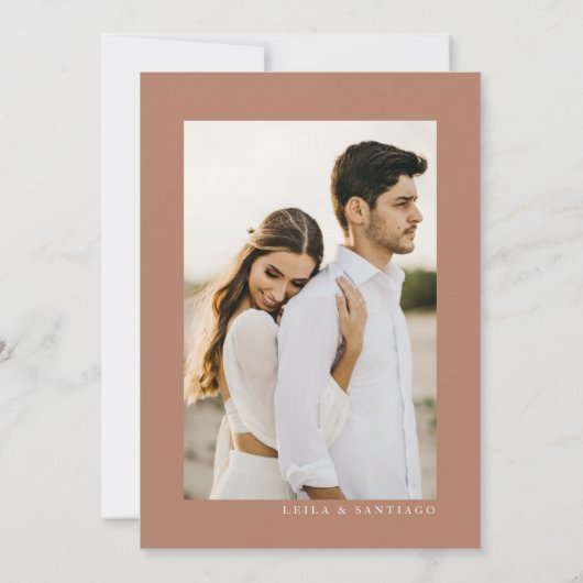 Boho Pampas素朴 Grass Wedding Save the Date 招待状 (裏面)