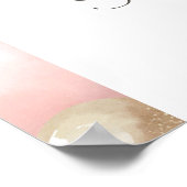 Boho Pampas草アーチベイビーシャワーウェルカムサイン ポスター (角)