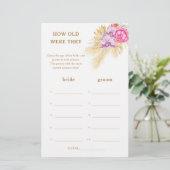 Boho pampas – 彼らは何歳だったブライダルゲーム (スタンド正面)