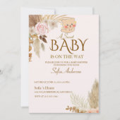 Boho Pampas Baby Shower Invitation (正面)