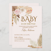 Boho Pampas Baby Shower Invitation (正面/裏面)