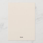 Boho Pampas Baby Shower Invitation ,Neutral Modern 招待状 (裏面)