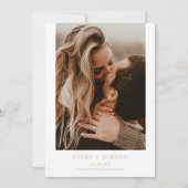 Boho Pampas Beige Grass日付を保存 招待状 (裏面)