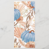 Boho Pampas blue Pumpkin religious メニュー (裏面)