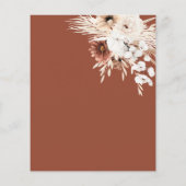 Boho Pampas Grasのフラ結婚ットメニュー (裏面)