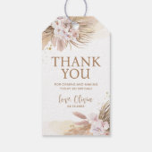 Boho Pampas Grassありがとう ギフトタグ (裏面)