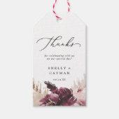 Boho Pampas Grassありがとう ギフトタグ (正面)