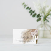 Boho Pampas GrassのWeb結婚サイトのエンクロージャカード エンクロージャーカード (スタンド正面)