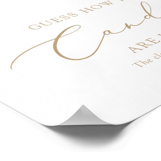 Boho Pampas Grassはキャンディーズの数のサインを推測 ポスター (角)