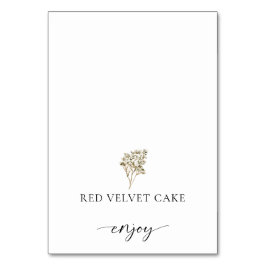 Boho Pampas Grassテンテッドフードラベル結婚ズビュッフェ テーブルナンバー