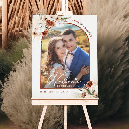 Boho Pampas Grassフローラアーチフレームフォトズ結婚ーズ