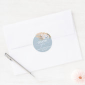Boho Pampas Grassベビーシャワーボーイラウンドステッカー ラウンドシール (封筒)