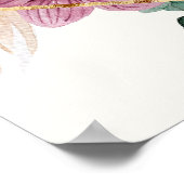 Boho Pampas Grass乾燥ブーケ歓迎ポスター ポスター (角)