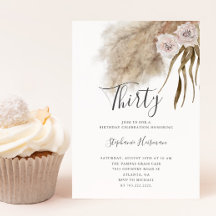 Boho Pampas Grass大人30歳パーティー