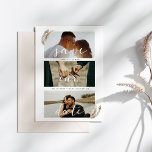 Boho Pampas Grass日付のカードを結婚保存 シーズンカード<br><div class="desc">日救付。ロマンチックBohoデザイン3写真ロマンチックな白いレタリングスクリプトオーバーレイと日付カードを保存。トレンディー水色パンパスグラスコーナーイラストレーション縁どあなたの婚約写真。カスタマイズ情報と結婚写真を</div>