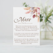 Boho Pampas Grass詳細情報の結婚詳細 エンクロージャーカード (スタンド正面)