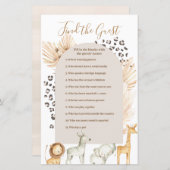 Boho Pampas Grass野獣ゲストゲームを見つける (正面/裏面)