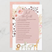 Boho Pampas Grass野獣ゲストゲームを見つける (正面/裏面)